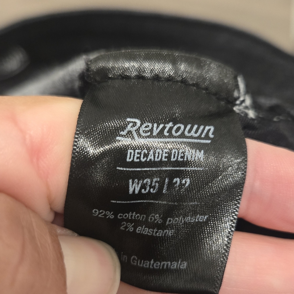 Revtown Sharp Jeansthe Sharp Carbon Black Sz 35x3… - image 5